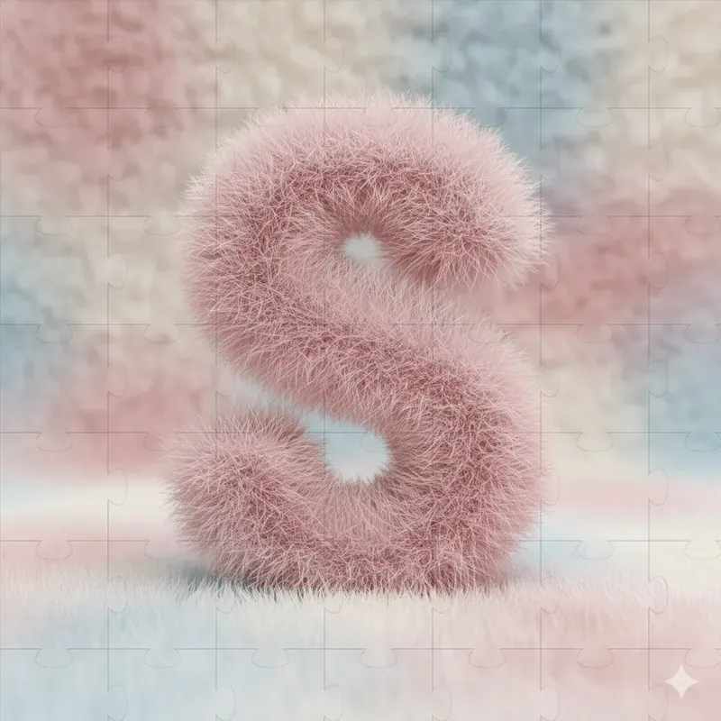Faux Fur 3D Letter Design Generator