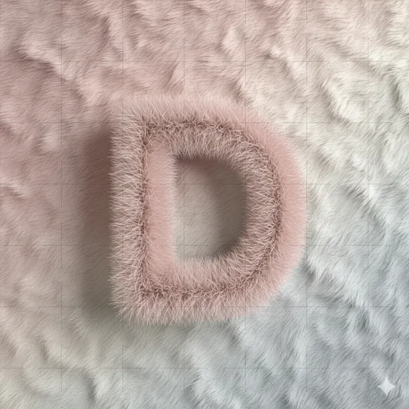 Faux Fur 3D Letter Design Generator
