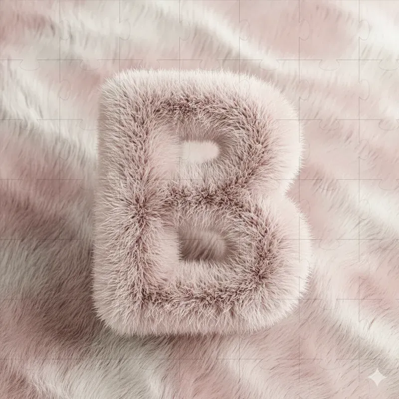 Faux Fur 3D Letter Design Generator