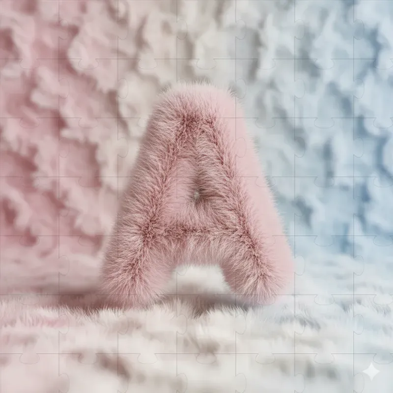 Faux Fur 3D Letter Design Generator