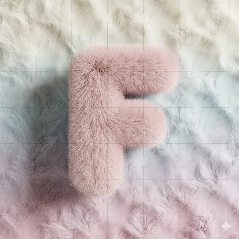 Faux Fur 3D Letter Design Generator