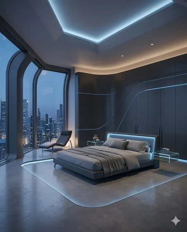 Futuristic Minimalist Interior Generator