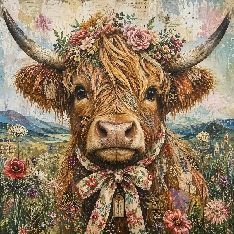 Whimsical Mixed Media Animal Portraits