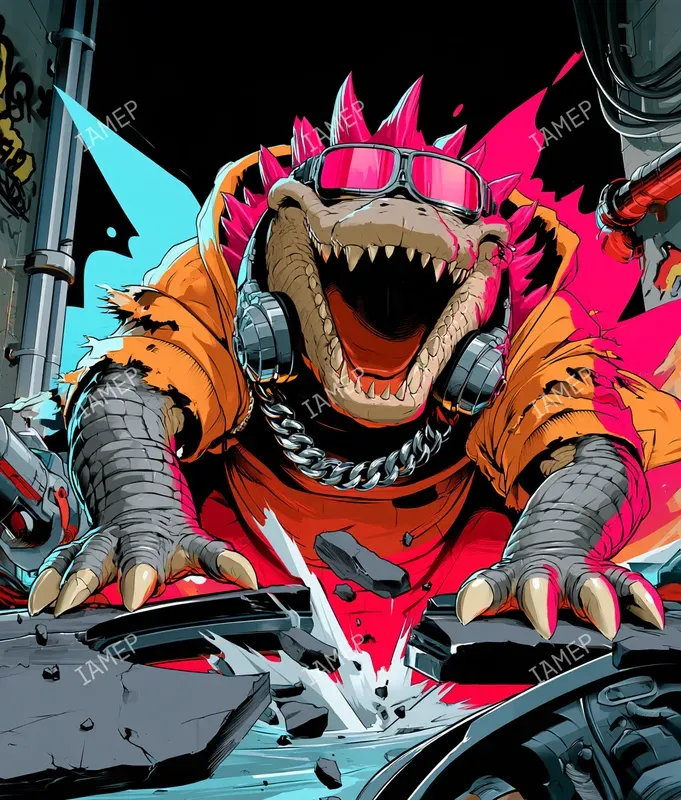Highenergy Punk Comic Scenes