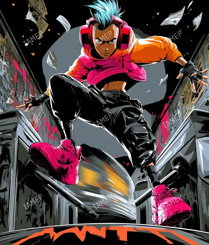 Highenergy Punk Comic Scenes