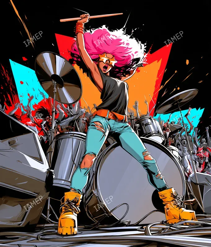 Highenergy Punk Comic Scenes