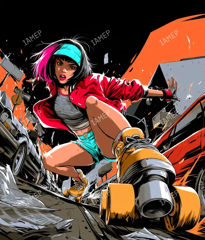 Highenergy Punk Comic Scenes