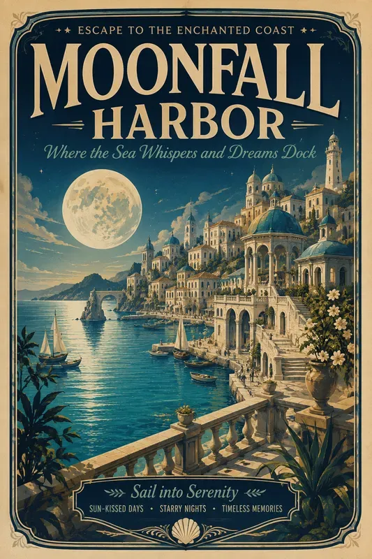 Vintage Fantasy Travel Poster Generator