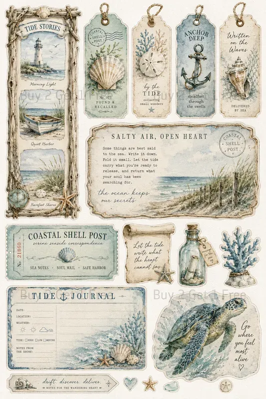 Western Tag Frame Label Journaling Cards