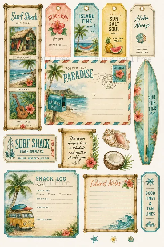 Western Tag Frame Label Journaling Cards