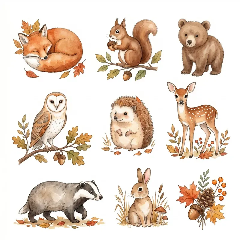 Watercolor Clipart Element Sets
