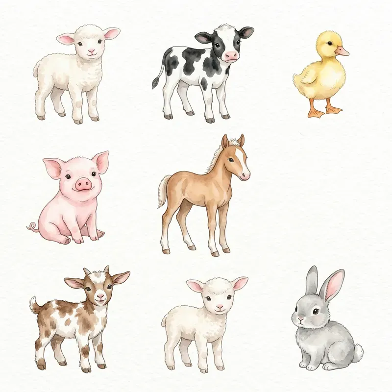 Watercolor Clipart Element Sets