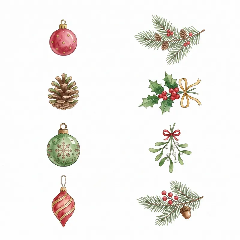 Watercolor Clipart Element Sets