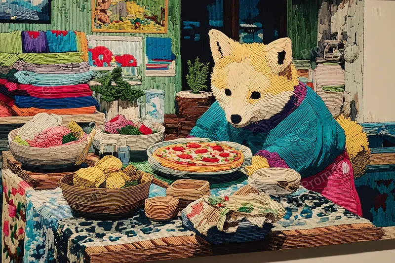 Embroidered Wool Storybook Magic Scenes