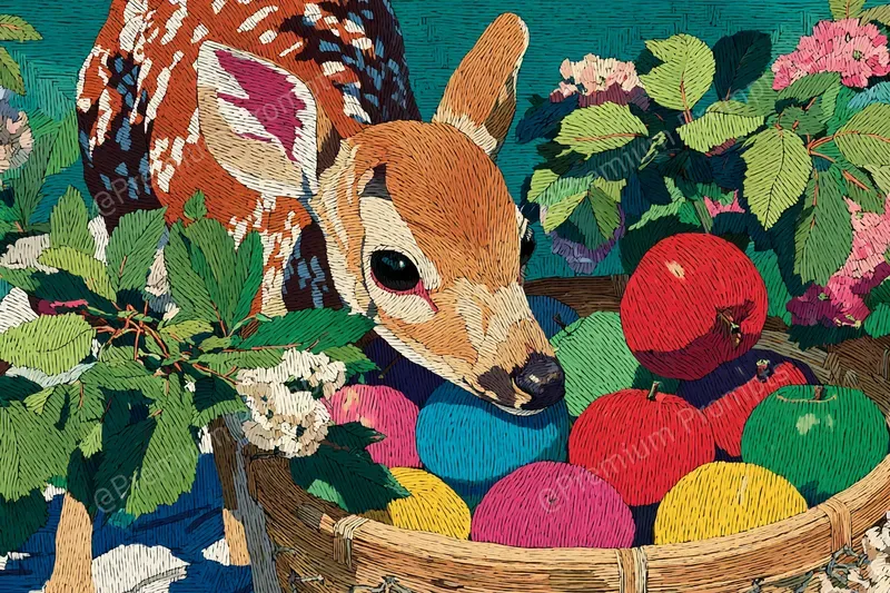 Embroidered Wool Storybook Magic Scenes