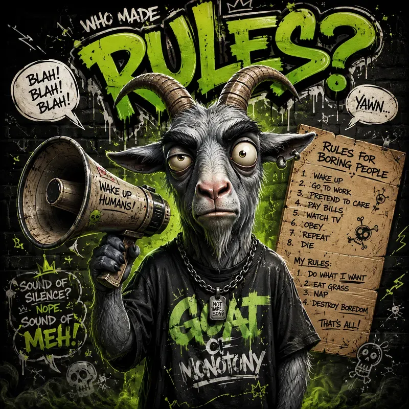 Neon Rebel Mascot Poster Art