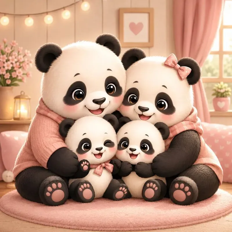 Cozy Family Chibi Scenes