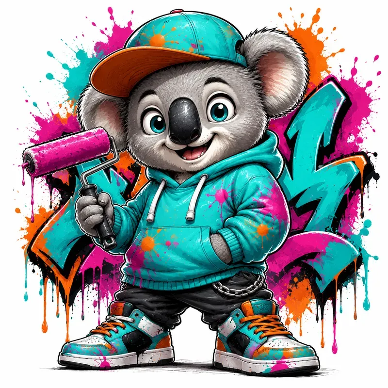 Street Graffiti Mascot Art