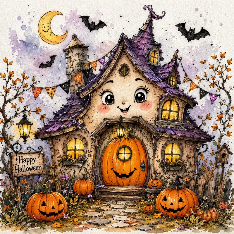 Whimsical Halloween Cottages