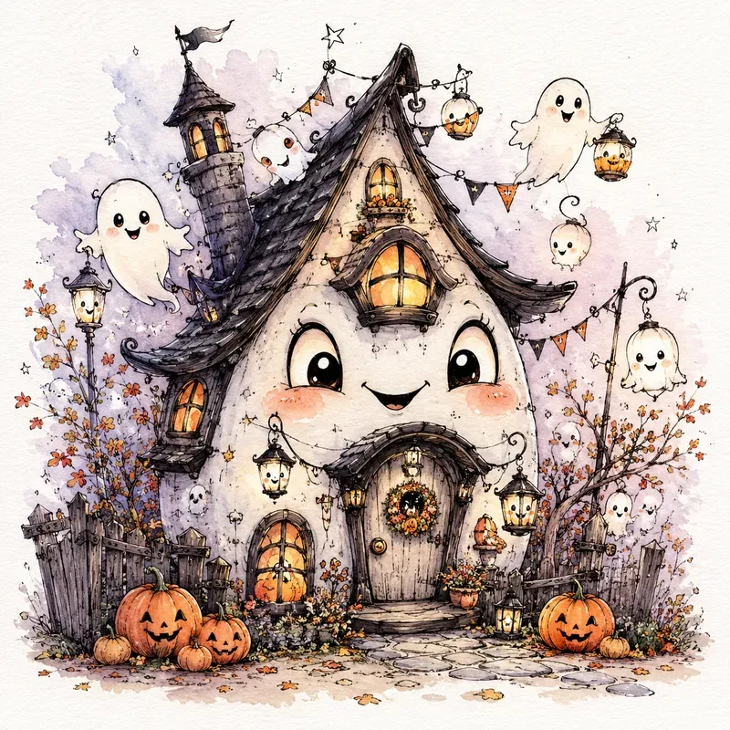 Whimsical Halloween Cottages