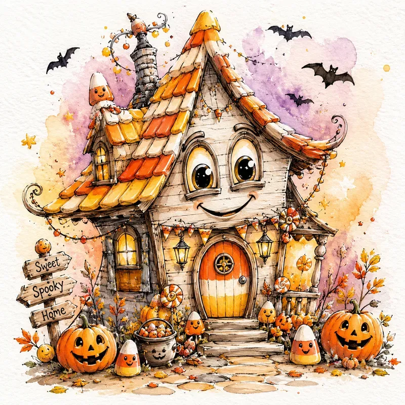 Whimsical Halloween Cottages