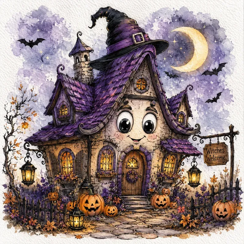 Whimsical Halloween Cottages