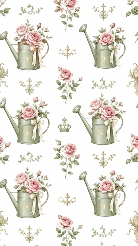 Seamless Royal Garden Kitchen Wallpapers