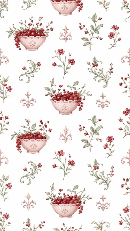 Seamless Royal Garden Kitchen Wallpapers