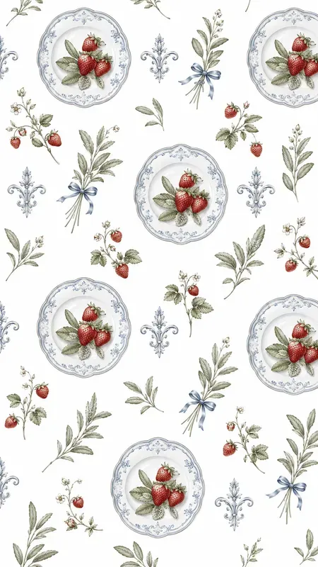 Seamless Royal Garden Kitchen Wallpapers