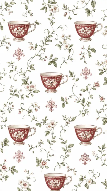 Seamless Royal Garden Kitchen Wallpapers