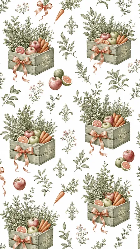 Seamless Royal Garden Kitchen Wallpapers