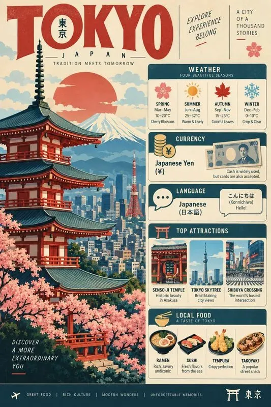 Vintage Travel Infographic Posters