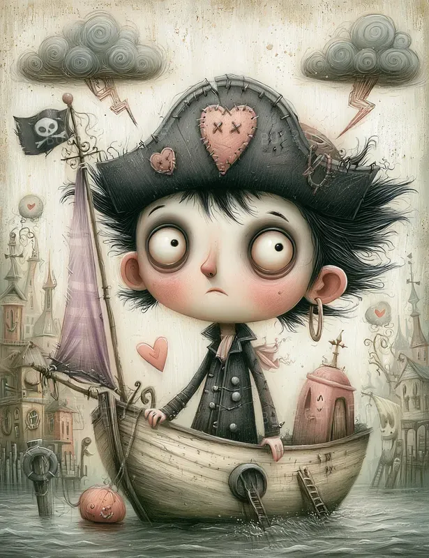 Whimsical Sarcastic Cartoon Gothic Cards