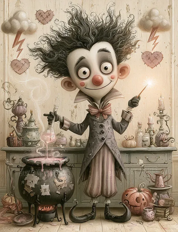 Whimsical Sarcastic Cartoon Gothic Cards