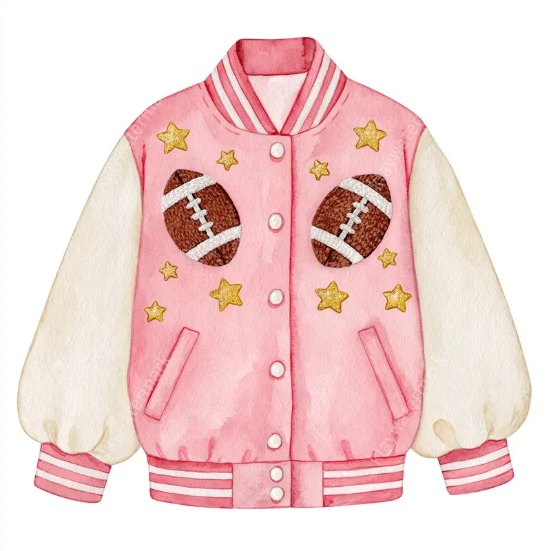 Preppy Girly College Football Cliparts