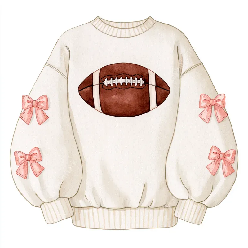 Preppy Girly College Football Cliparts