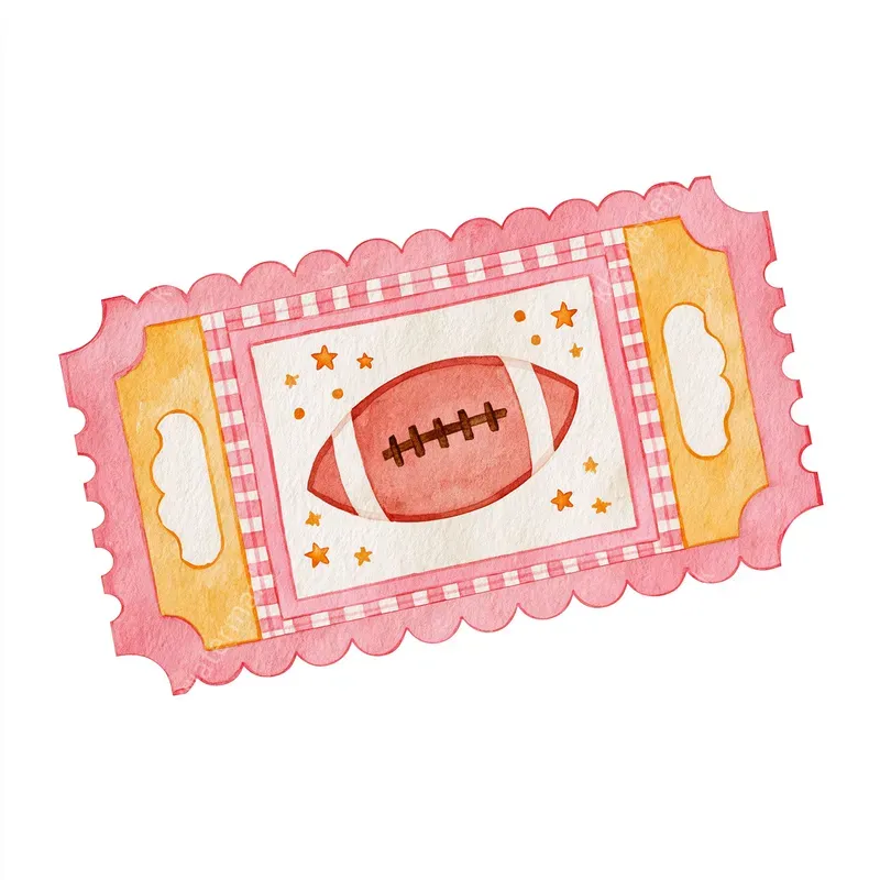 Preppy Girly College Football Cliparts