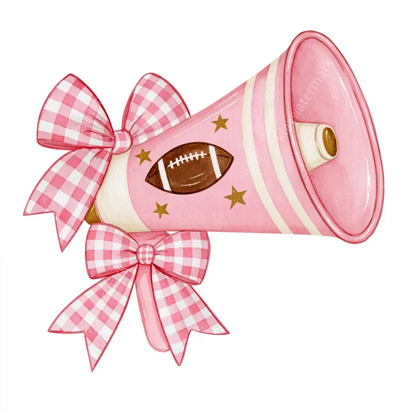 Preppy Girly College Football Cliparts