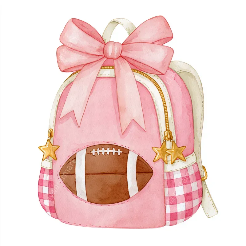 Preppy Girly College Football Cliparts