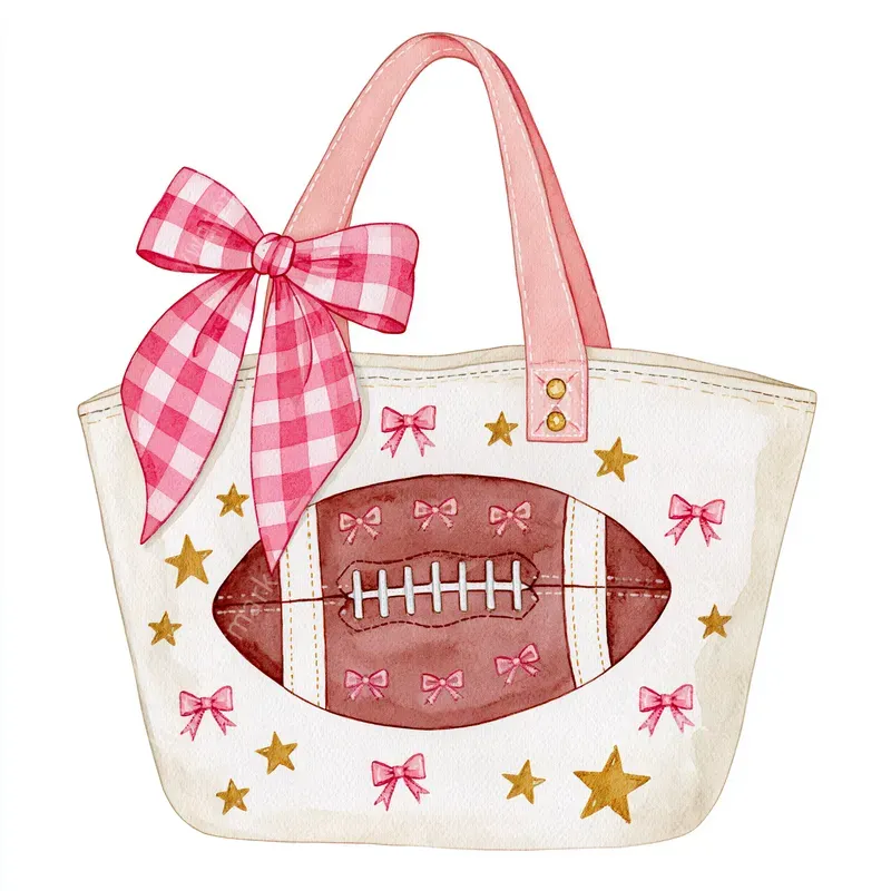 Preppy Girly College Football Cliparts