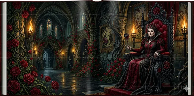 Dark Alice Wonderland Book Spreads