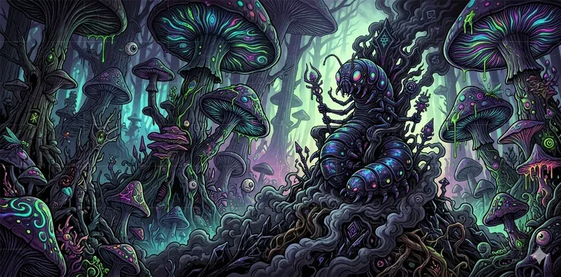 Dark Alice Wonderland Book Spreads