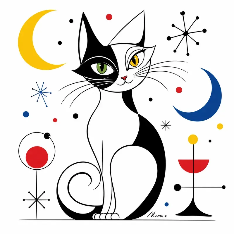 Modernist Line Art Creatures