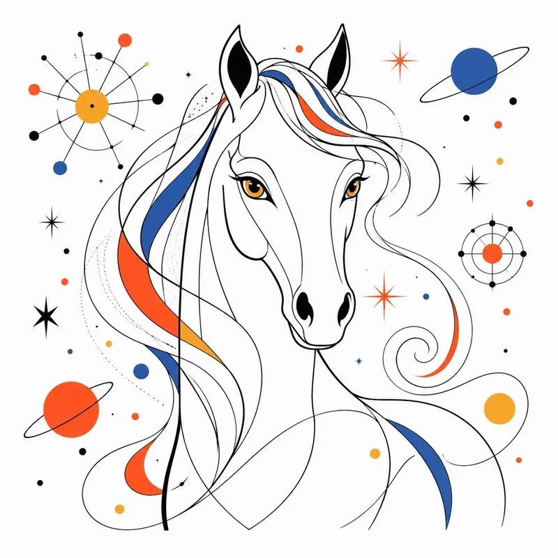 Modernist Line Art Creatures
