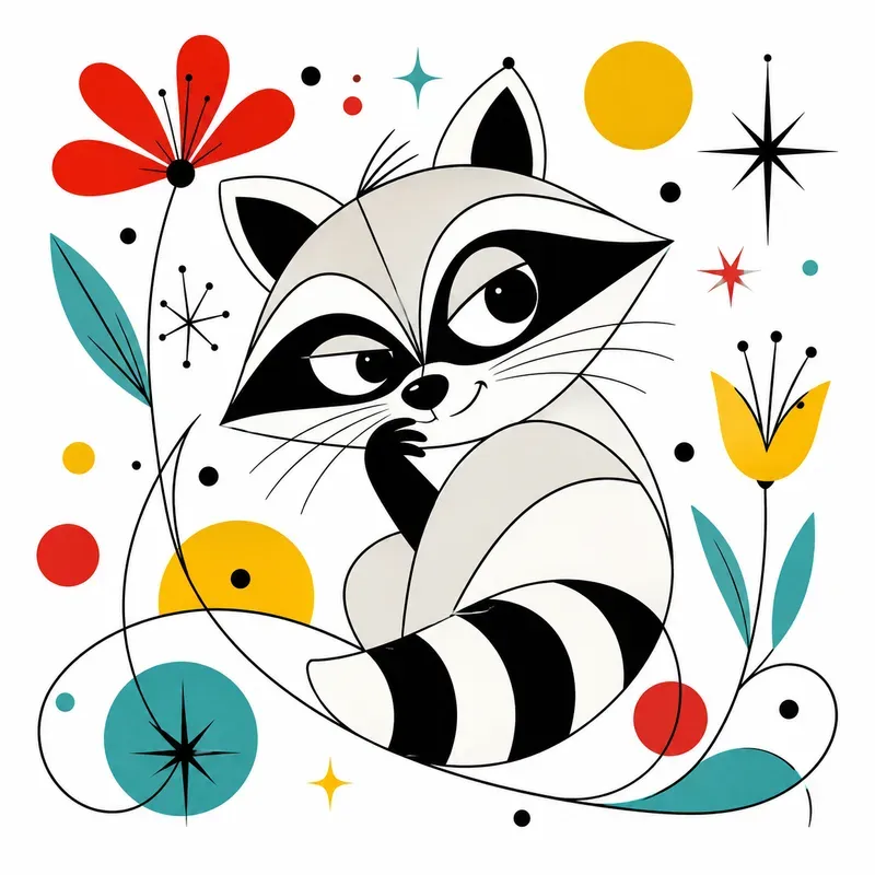 Modernist Line Art Creatures