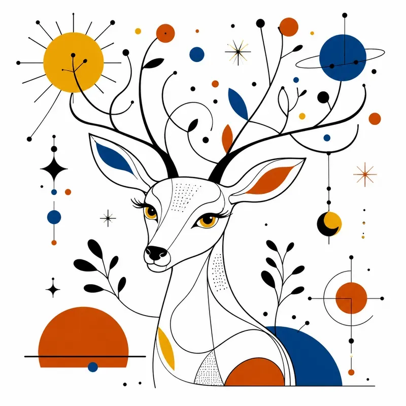 Modernist Line Art Creatures