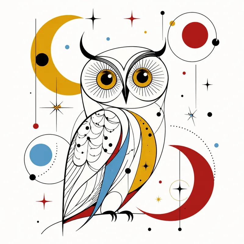 Modernist Line Art Creatures