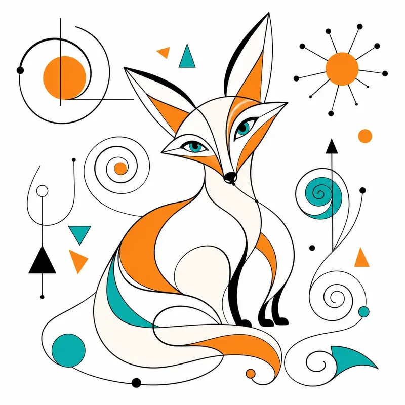 Modernist Line Art Creatures