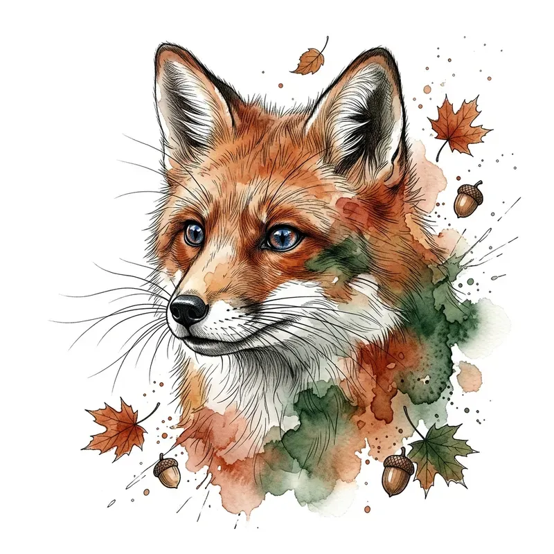 Vibrant Watercolor Ink Animal Generator