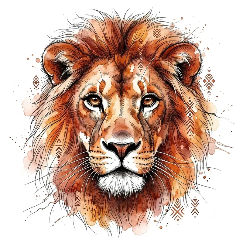 Vibrant Watercolor Ink Animal Generator